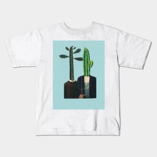 American Gothic Cactus Head Kids T-Shirt